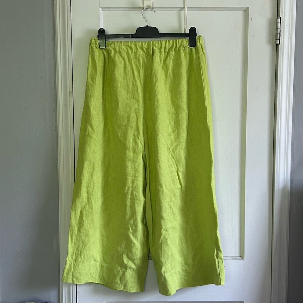 Nettle Studios Limeade Linen Easy Pants